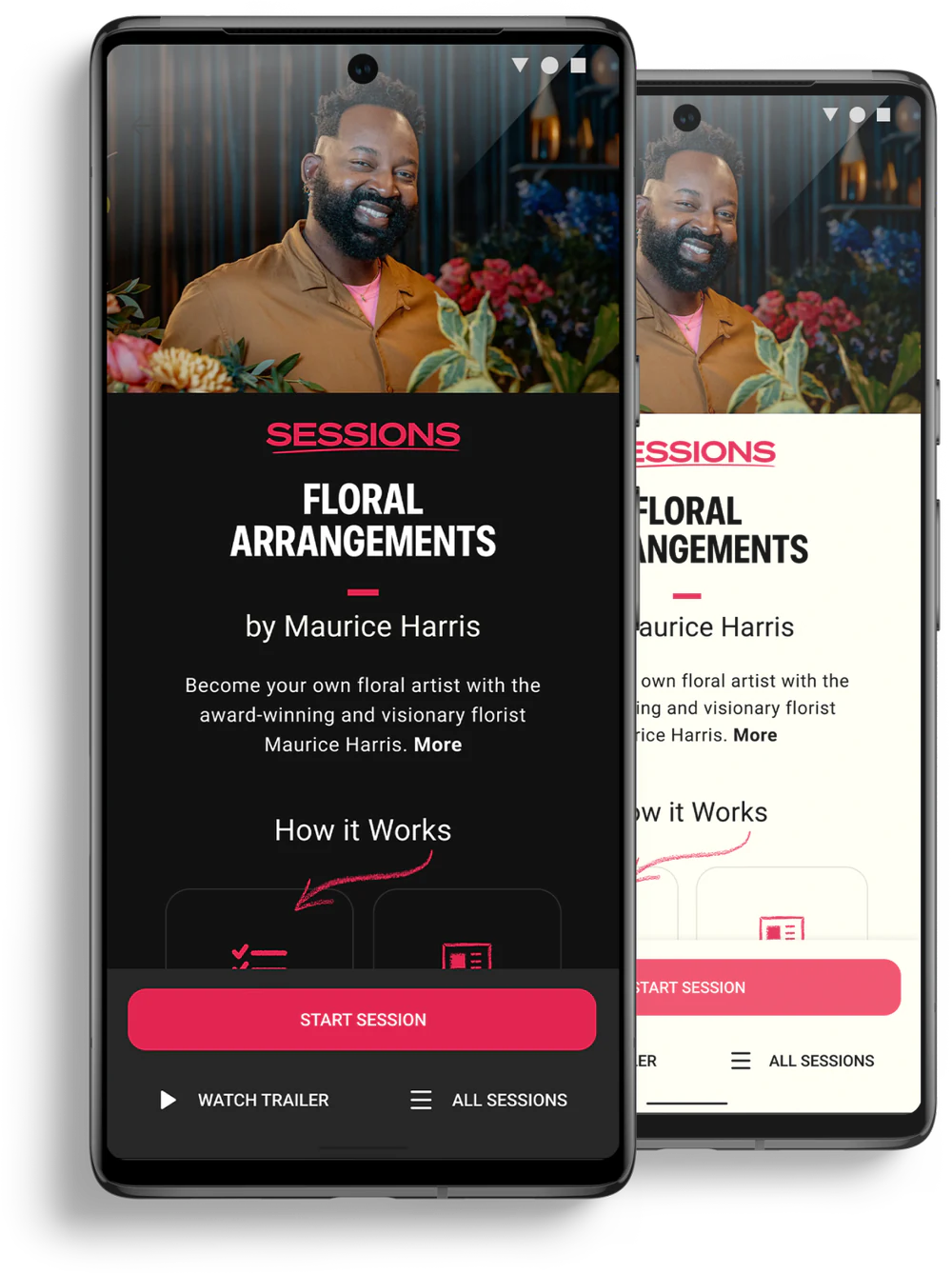 Sessions light and dark presentations on Android